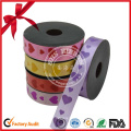 Valentine′s Day Gift Wrapping Printed Polyester Ribbon Roll